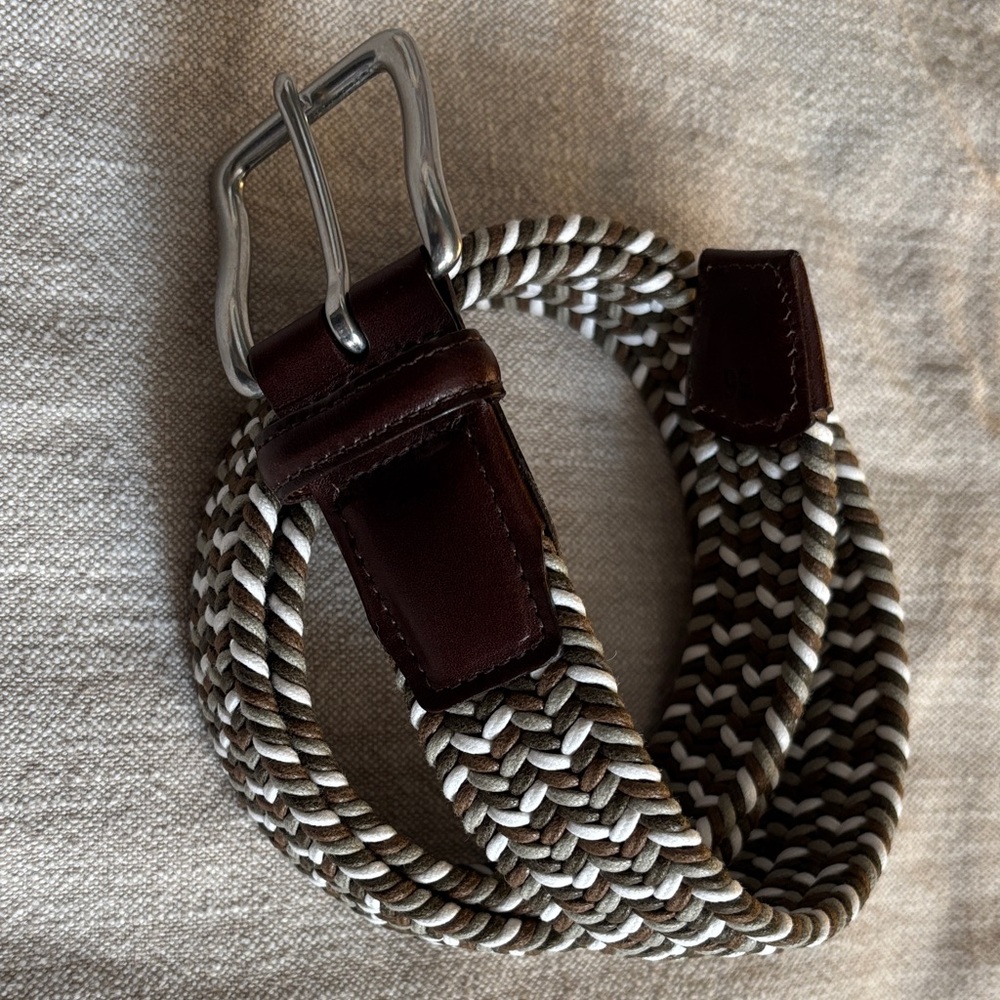 Torino Leather Co. Italian Woven Cotton Cord Belt, Men’s 36 - NWT